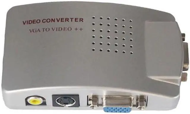 Alt view image 2 of 6 - Universal PC VGA to TV AV RCA Signal Adapter Converter Video Switch Box Supports NTSC PAL for computer peripherals