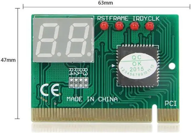 Alt view image 3 of 6 - Post Card PC Diagnostic 2 Digit PCI Post Card Adapter Motherboard Tester Analyzer Plastic Metal High Stability Code for Computer