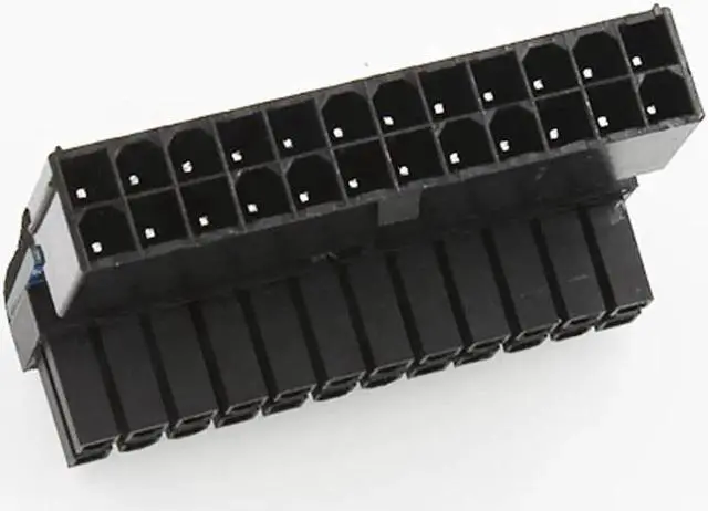 Main image of ATX 24Pin Atx 90 degree 24 pin to 24pin Power Plug Adapter Mainboard Motherboard Power Connectors Modular Power Supply Cables