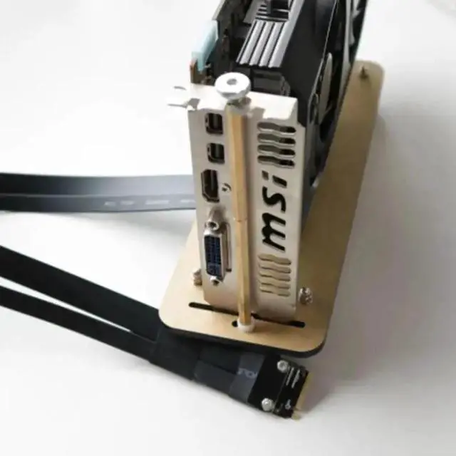 Alt view image 2 of 4 - DIY External Graphics Cards Stand Mounting bracket for x1 x4 x16 pcie Riser cable