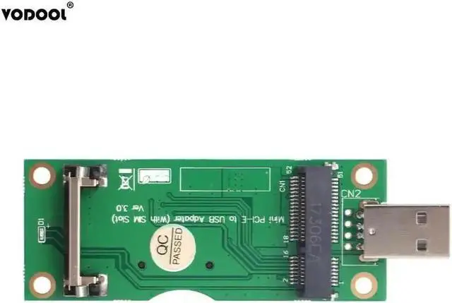 Main image of Mini PCI-E to USB Adapter with SIM 8Pin Card Slot for WWAN/LTE Module Support SIM 6pin/8pin Card Connector