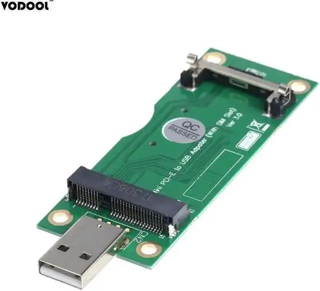 Alt view image 4 of 6 - Mini PCI-E to USB Adapter with SIM 8Pin Card Slot for WWAN/LTE Module Support SIM 6pin/8pin Card Connector
