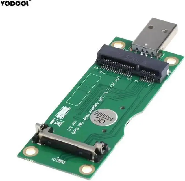 Alt view image 6 of 6 - Mini PCI-E to USB Adapter with SIM 8Pin Card Slot for WWAN/LTE Module Support SIM 6pin/8pin Card Connector
