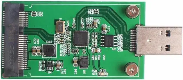 Alt view image 5 of 5 - Mini USB 3.0 to PCIE mSATA External SSD PCBA Conveter Adapter Card