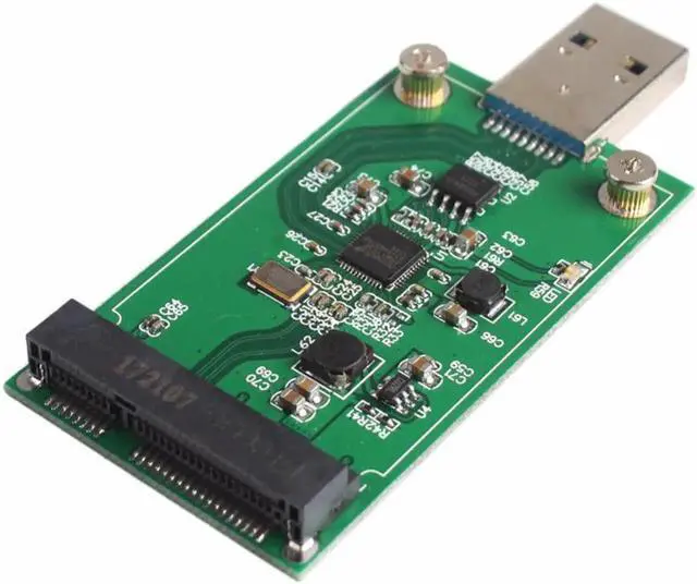 Alt view image 3 of 5 - Mini USB 3.0 to PCIE mSATA External SSD PCBA Conveter Adapter Card