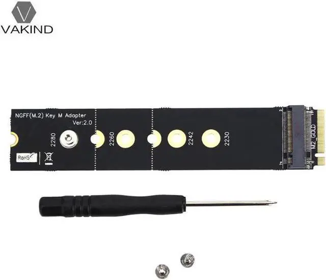 Alt view image 6 of 6 - Flexiable 4 Layer PCB PCI-e PCI Express M.2 NGFF M Key Extender Adapter Converter with Screw Driver Support 2280 2260 22110