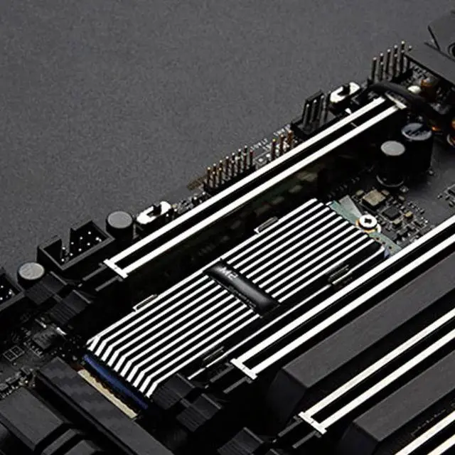 Alt view image 4 of 6 - Full Aluminum Heatsink Heat Dissipation M.2 2280 Cooling Heat Sink Heat Thermal for M2 NGFF 2280 PCI E NVME SSD(red)