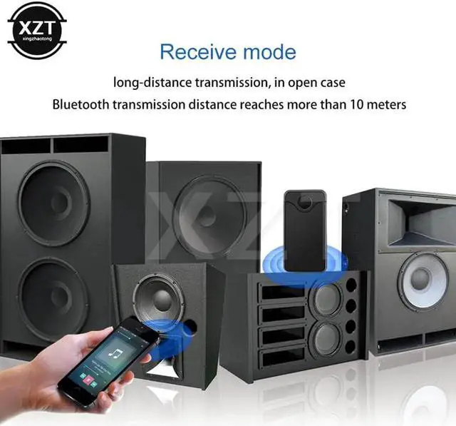 Alt view image 2 of 5 - HIFI Audio With 3.5MM 2in1 Bluetooth transmitter receiver Audio Input And Output Wireless Adapter For TV Bluetooth Music sender