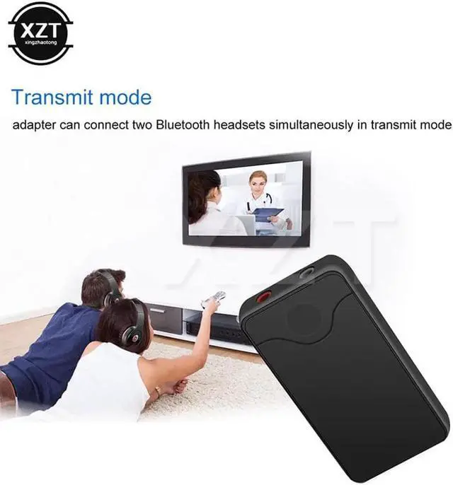 Alt view image 5 of 5 - HIFI Audio With 3.5MM 2in1 Bluetooth transmitter receiver Audio Input And Output Wireless Adapter For TV Bluetooth Music sender