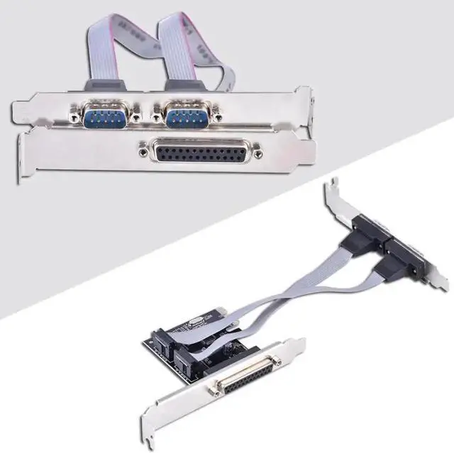Alt view image 4 of 6 - PCI-E to 2 DB9 RS232 Serial Ports + 1 DB25 Parallel LPT Port Adapter Card for Desktops