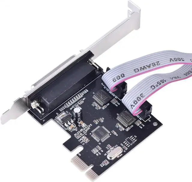 Main image of PCI-E to 2 DB9 RS232 Serial Ports + 1 DB25 Parallel LPT Port Adapter Card for Desktops