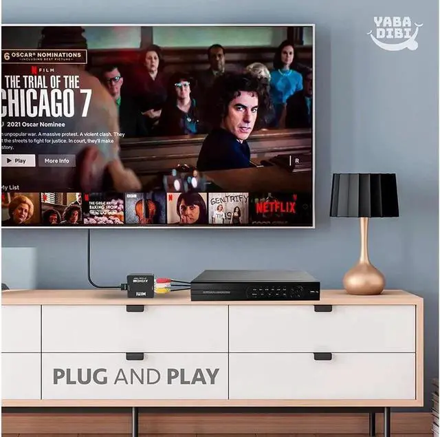 Alt view image 5 of 7 - Rca to HDMI - AV to 1080p HDMI Converter - Mini RCA Composite CVBS Audio Video Adapter - Supports PAL/NTSC Compatible for PC / TV / PS3 / Laptop / Xbox / VHS / Camera / STB / Wii / Wii U/ Blue-Ray DVD