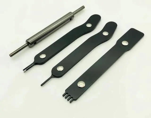 Alt view image 6 of 6 - Power Cable Connector Pin Removal Remover Modding Mod Pin Tools Kit For PC ATX PSU PCI 4P 6Pin 24Pin SATA Power Cable Black