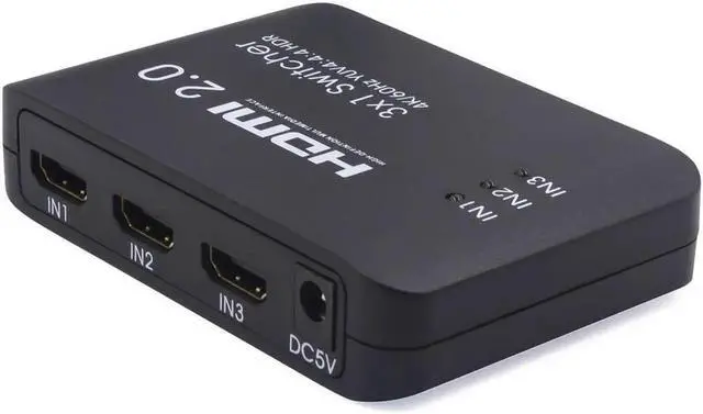 Main image of UHD HDMI Switch 2.0 4K HDR 3x1 Adapter Switcher Ultra HD 4K HDMI HDCP 2.2 Switcher Box With IR Control For PS4 Apple TV
