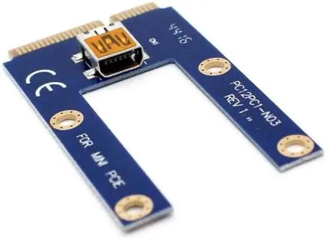 Alt view image 5 of 6 - 60cm USB 3.0 Mini PCI E to PCIe PCI Express 1x to 16x Extender Riser Card Adapter Extension Cable for Bitcoin BTC Miner Mining