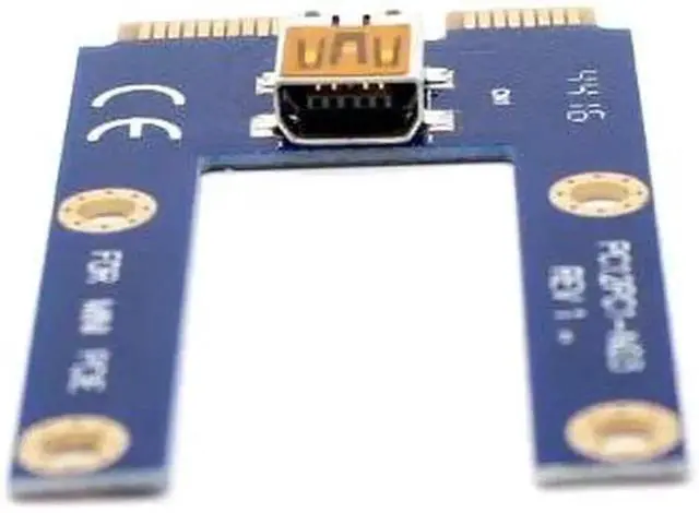 Alt view image 6 of 6 - 60cm USB 3.0 Mini PCI E to PCIe PCI Express 1x to 16x Extender Riser Card Adapter Extension Cable for Bitcoin BTC Miner Mining