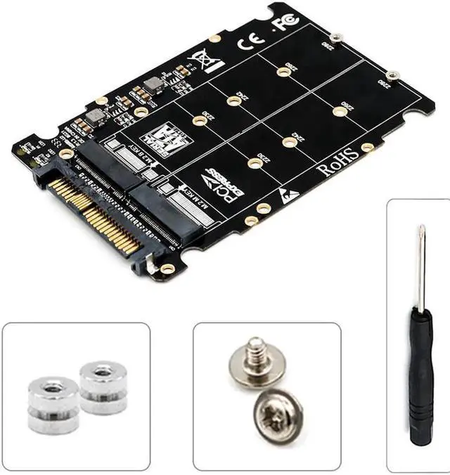 Alt view image 2 of 6 - m.2 nvme ssd Key M Key B SSD to U.2 SFF 8639 Adapter,m2 m key adapter,m.2 nvme to sata (Non SATA Interface)