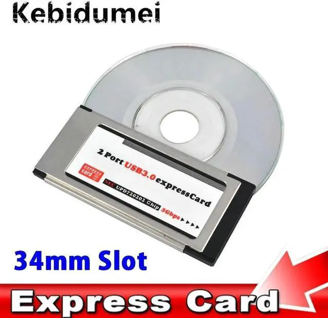 Main image of PCI Express to USB 3.0 Dual 2 Ports PCI-E Card Adapter for NEC Chipset 34 MM Slot ExpressCard Converter 5 Gbps PCMCIA