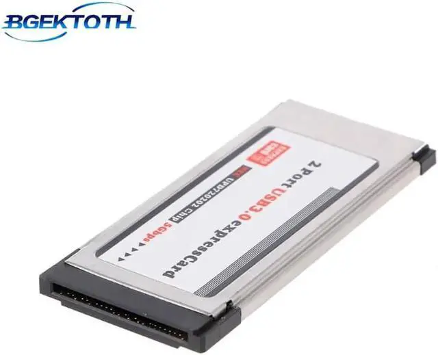 Alt view image 3 of 6 - Notebook 3.0USB Expansion Card NEC PCI-E PCI Express To 2 Port USB 3.0 34 mm Expresscard Card Converter Adapter