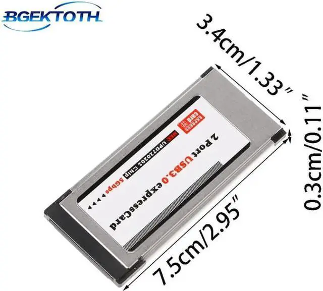 Alt view image 2 of 6 - Notebook 3.0USB Expansion Card NEC PCI-E PCI Express To 2 Port USB 3.0 34 mm Expresscard Card Converter Adapter