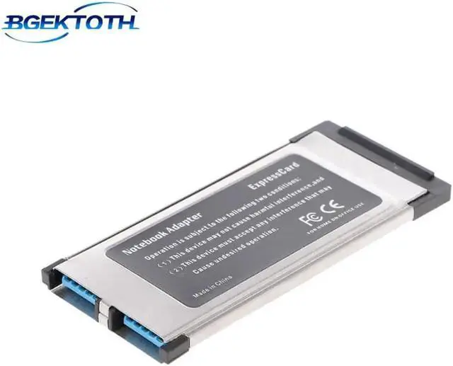 Alt view image 6 of 6 - Notebook 3.0USB Expansion Card NEC PCI-E PCI Express To 2 Port USB 3.0 34 mm Expresscard Card Converter Adapter