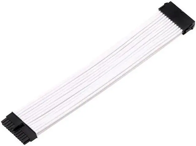 Main image of Mod Sleeved Cable, White Power Supply Cable Extension Kit, 24PIN ATX (11.81")
