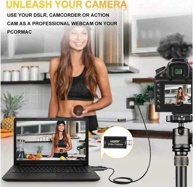 Alt view image 2 of 7 - Audio Video Capture Cards - HDMI to USB 2.0 - High Definition 1080p 30fps - Record Directly to Computer for Gaming, Streaming, Teaching, Video Conference or Live Broadcasting