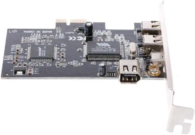 Alt view image 6 of 6 - PCI-e 1X IEEE 1394A 4 Port(3+1) Firewire Card Adapter 6-4 Pin Cable For Desktop PC