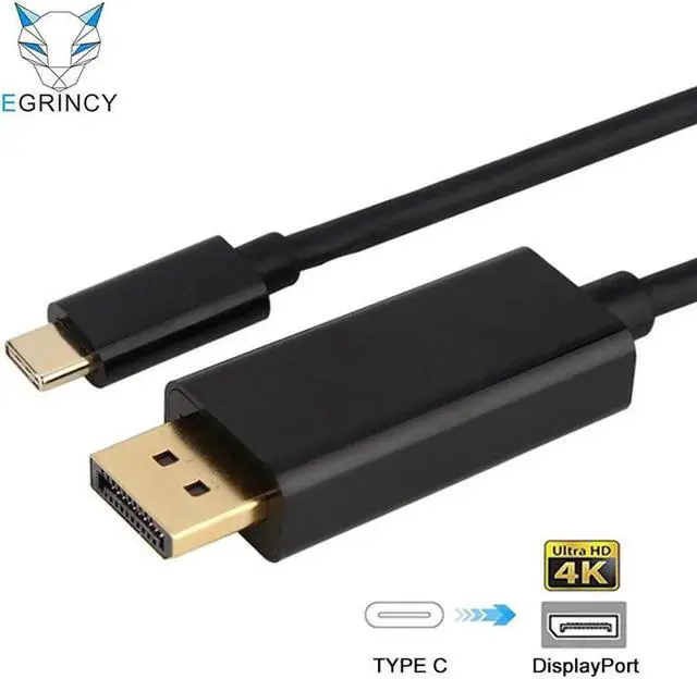 Main image of USB C Type C To DP Cable 4K USB 3.1 Thunderbolt 3 Male To Male DisplayPort Adapter For MacBook Pro ChromeBook Pixel 950 XL LG G5