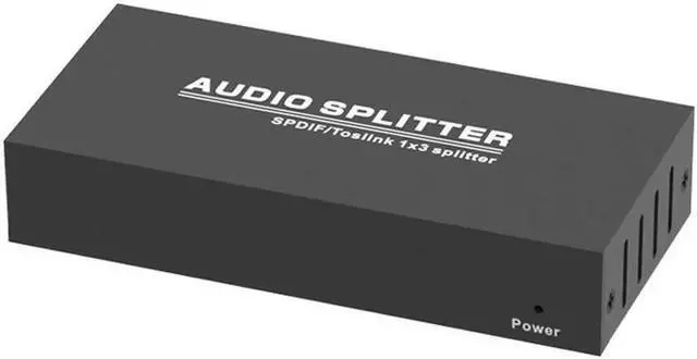 Alt view image 4 of 7 - 3 Way Spdif Toslink Optical Digital Audio Splitter 1 input 3 Outputs Support LPCM 2.0 / DTS / AC3 Audio Switcher