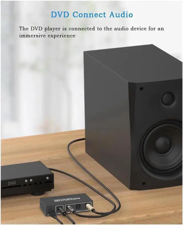 Alt view image 6 of 7 - 3 Way Spdif Toslink Optical Digital Audio Splitter 1 input 3 Outputs Support LPCM 2.0 / DTS / AC3 Audio Switcher