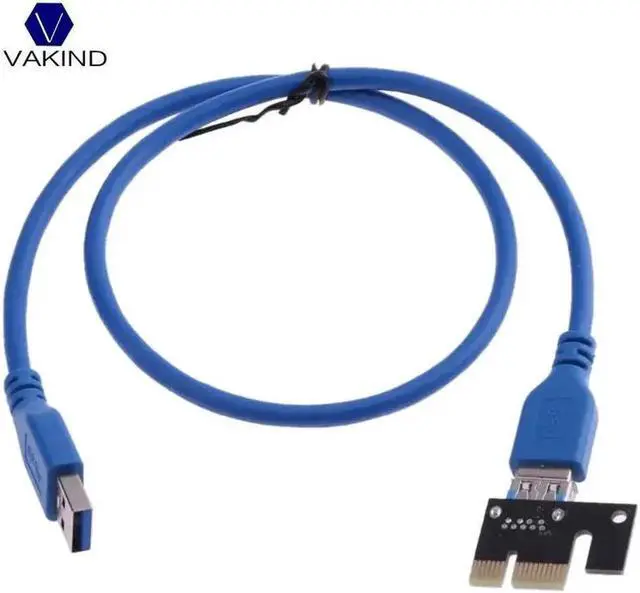 Alt view image 2 of 6 - PCI-E PCIE PCI Express 1X To 16X With 4pin 6pin 15pin Extension Riser Card With USB3.0 Adapter Cable 60cm For GPU Miner Riser