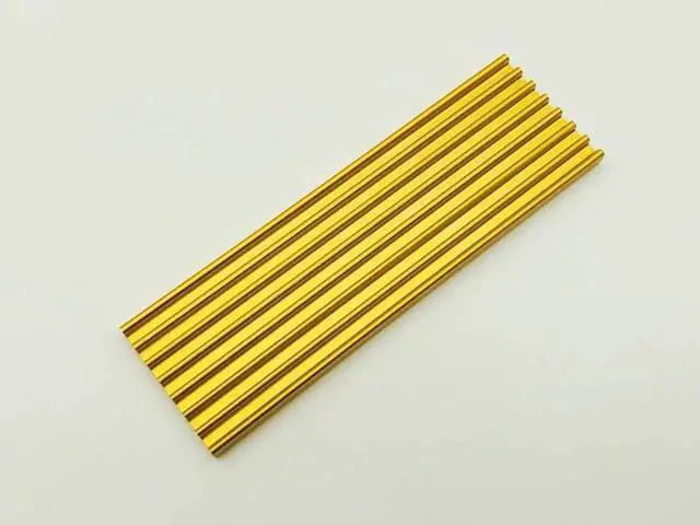 Alt view image 6 of 6 - 5PCS M.2 Heatsink SSD Aluminum alloy Cooling Cooler Heatsink Thermal Pads for NGFF NVME PCIE 2280 SSD Hard Drive Disk Gold Color