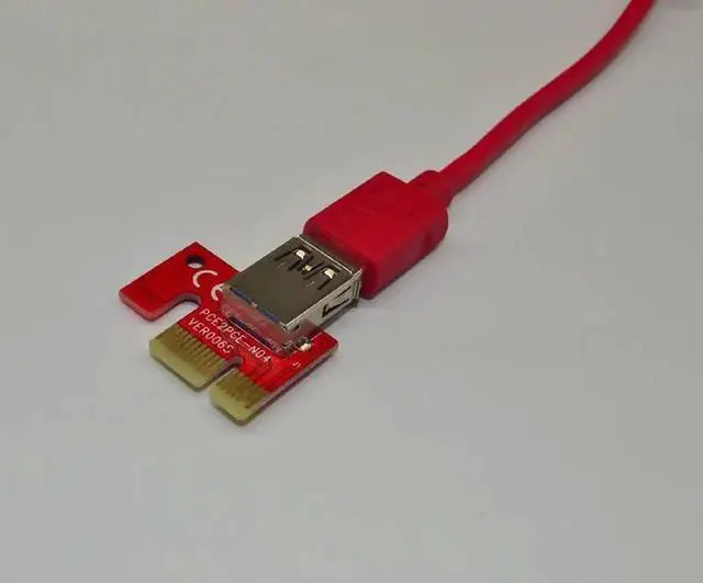 Alt view image 4 of 6 - 60cm USB 3.0 PCIe Riser Card PCI-E Express 1x to 16x Extender Riser Card Adapter SATA 15Pin Power Supply for BTC Miner Machine