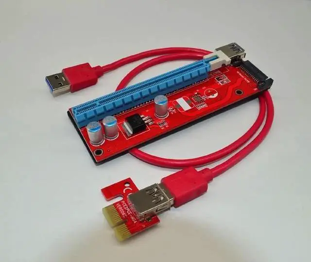 Main image of 60cm USB 3.0 PCIe Riser Card PCI-E Express 1x to 16x Extender Riser Card Adapter SATA 15Pin Power Supply for BTC Miner Machine