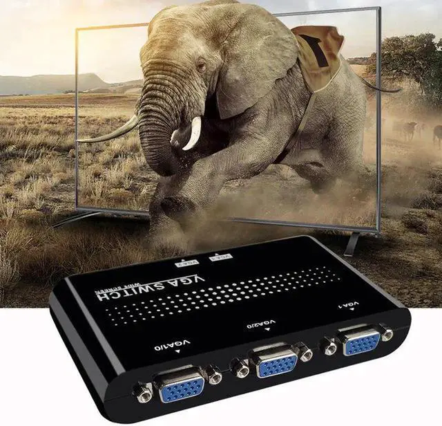 Main image of 2 in 1 out Mini 2 ports VGA Converter Switch Box VGA/SVGA Video Manual Shared Selector Switch Box Splitter for LCD PC Monitor