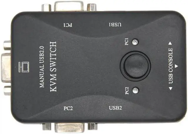 Alt view image 2 of 6 - Usb Kvm Switch Switcher 2 Port Vga Svga Switch Box Usb 2.0 Mouse Keyboard 1920X1440 Switch Box