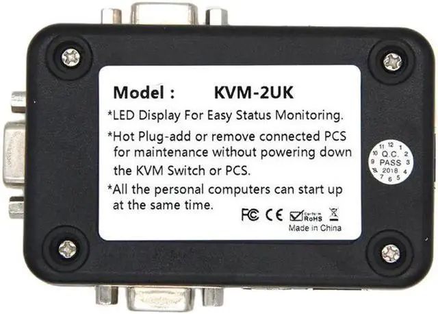Alt view image 3 of 6 - Usb Kvm Switch Switcher 2 Port Vga Svga Switch Box Usb 2.0 Mouse Keyboard 1920X1440 Switch Box