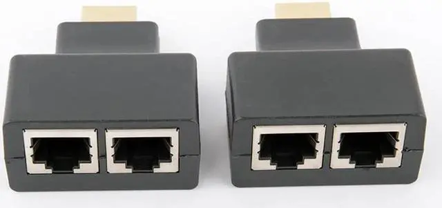 Alt view image 2 of 5 - HW-YS30 HDMI double network cable 30m network extender 1080p HDMI to RJ45 network extension amplifier
