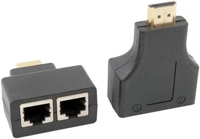 Alt view image 5 of 5 - HW-YS30 HDMI double network cable 30m network extender 1080p HDMI to RJ45 network extension amplifier
