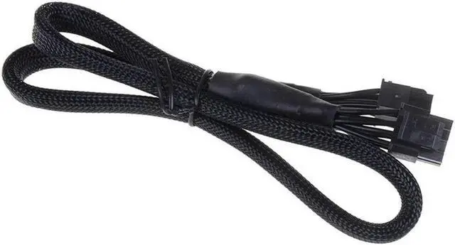 Alt view image 4 of 6 - Aomoproing High quality Black CPU 8Pin to 8(4+4)-Pin Modular Power Supply Cable for C*orsair RM550X RM650X RM750X RM850X RM1000X