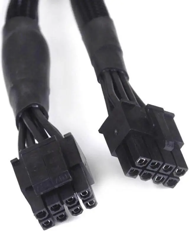 Alt view image 5 of 6 - Aomoproing High quality Black CPU 8Pin to 8(4+4)-Pin Modular Power Supply Cable for C*orsair RM550X RM650X RM750X RM850X RM1000X