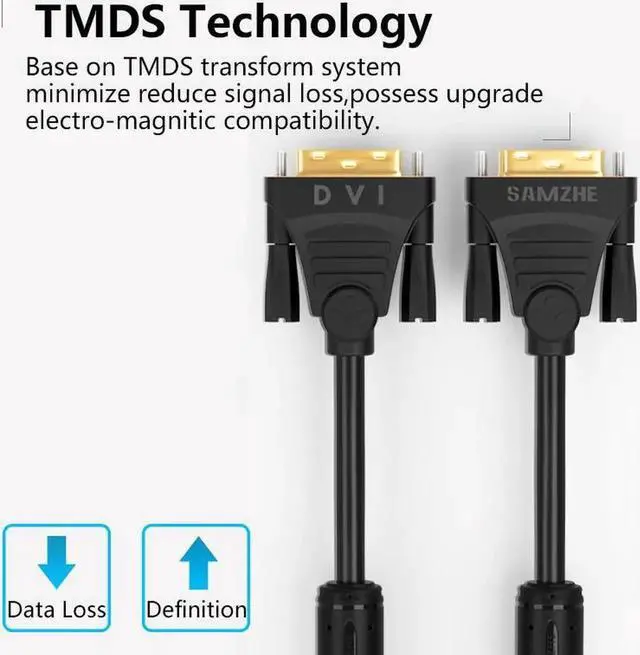 Main image of 1080P DVI Cable 24+1 Model 18 Pin Single Dual 1m/1.5m/2m/3m/5m/8m/10m DVI to DVI Cable Adapter for Projector Laptop TV