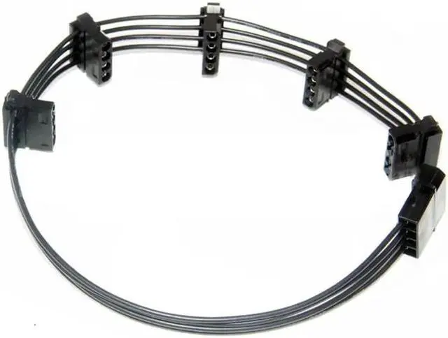 Alt view image 5 of 5 - Computer Cables 4Pin Power Supply Cable Extension Cable D Port Fan Cable 1to3 1to4 1to5 30cm 40cm 70cm Power Supply Cable