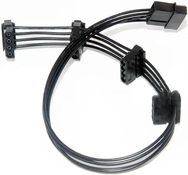 Alt view image 4 of 5 - Computer Cables 4Pin Power Supply Cable Extension Cable D Port Fan Cable 1to3 1to4 1to5 30cm 40cm 70cm Power Supply Cable