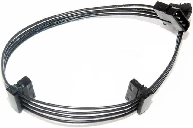 Alt view image 3 of 5 - Computer Cables 4Pin Power Supply Cable Extension Cable D Port Fan Cable 1to3 1to4 1to5 30cm 40cm 70cm Power Supply Cable