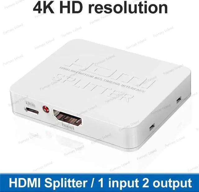 Alt view image 5 of 5 - HW-HD102M Mini HDMI distributor one minute two 4K * 2K video on the same screen supports 3D HDMI 1 minute 2