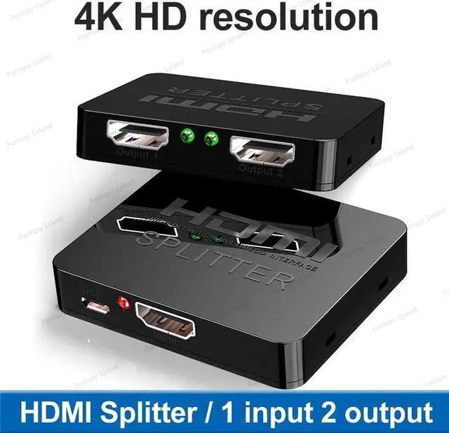 Main image of HW-HD102M Mini HDMI distributor one minute two 4K * 2K video on the same screen supports 3D HDMI 1 minute 2