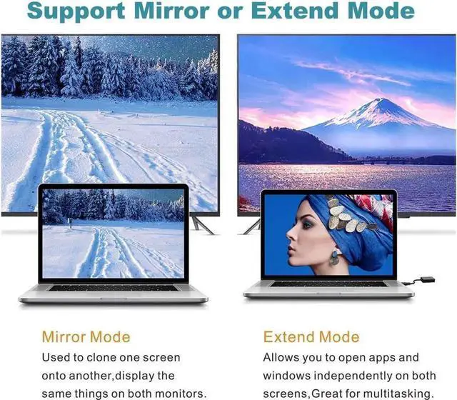 Alt view image 2 of 7 - USB 3.0 to VGA Adapter, 1080P Multi-Display Video Adapter Converter External Video Graphics Card Multi Monitor Display, Compatible with Windows 10/8.1/8/7/XP for PC Laptop Desktop Projector