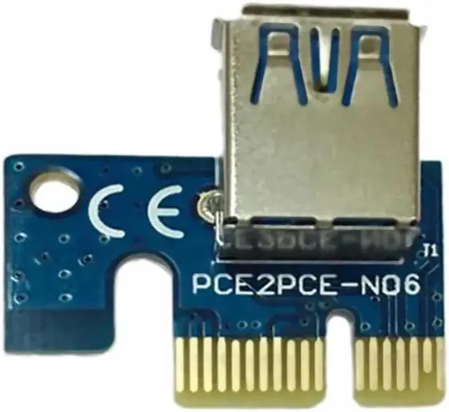 Alt view image 4 of 6 - PCI-E To PCIE Riser Card 1X To 16X Cable With 4 Pin To SATA Power Supply USB 3.0 With Power Cable Mining Graphics Card